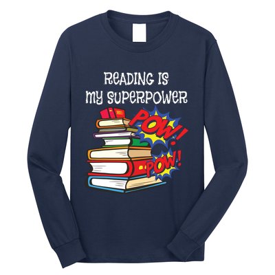 Reading Is My Super Power Superhero Best English Teacher Long Sleeve Shirt