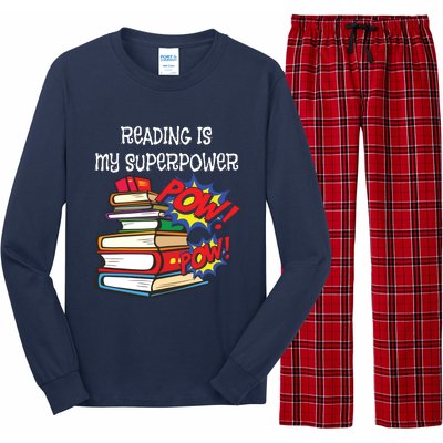 Reading Is My Super Power Superhero Best English Teacher Long Sleeve Pajama Set