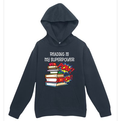 Reading Is My Super Power Superhero Best English Teacher Urban Pullover Hoodie