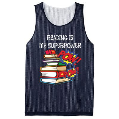 Reading Is My Super Power Superhero Best English Teacher Mesh Reversible Basketball Jersey Tank