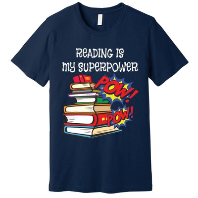 Reading Is My Super Power Superhero Best English Teacher Premium T-Shirt