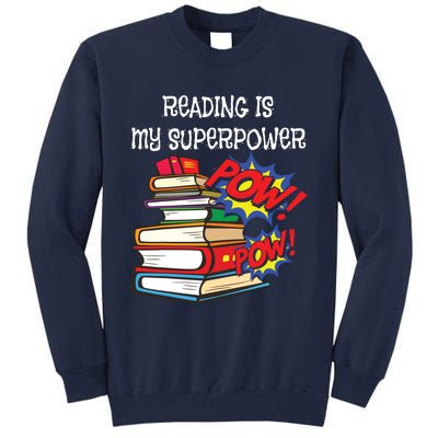 Reading Is My Super Power Superhero Best English Teacher Tall Sweatshirt