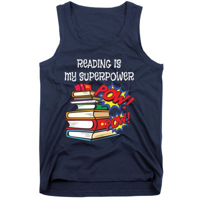 Reading Is My Super Power Superhero Best English Teacher Tank Top