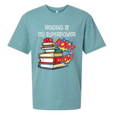 Reading Is My Super Power Superhero Best English Teacher Sueded Cloud Jersey T-Shirt