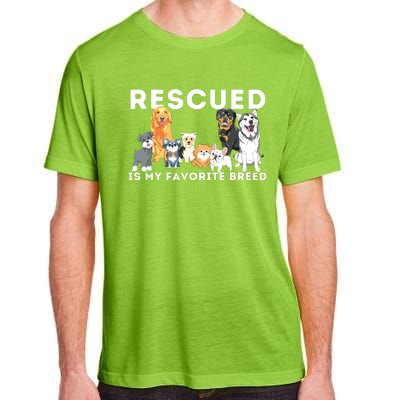 Rescued Is My Favorite Breed Animal Rescue Adult ChromaSoft Performance T-Shirt