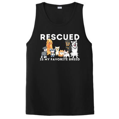 Rescued Is My Favorite Breed Animal Rescue PosiCharge Competitor Tank