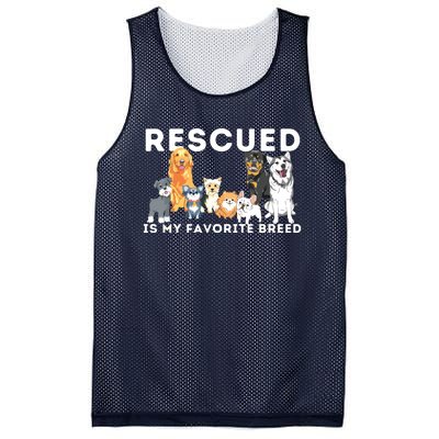 Rescued Is My Favorite Breed Animal Rescue Mesh Reversible Basketball Jersey Tank