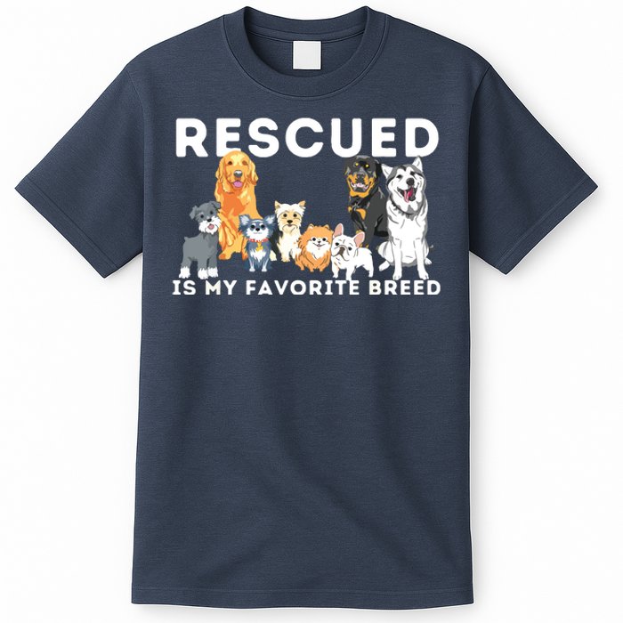 Rescued Is My Favorite Breed Animal Rescue T-Shirt