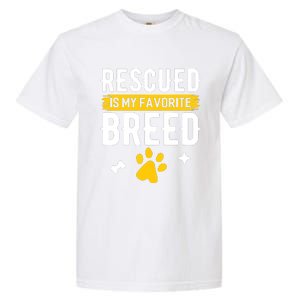 Rescued Is My Favorite Breed Funny Animal Rescue Foster Garment-Dyed Heavyweight T-Shirt