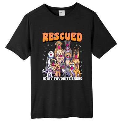 Rescued Is My Favorite Breed Shirts Animal Rescue Dog Rescue Tall Fusion ChromaSoft Performance T-Shirt