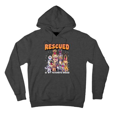 Rescued Is My Favorite Breed Shirts Animal Rescue Dog Rescue Hoodie