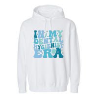 Retro In My Dental Hygienist Era Dentist Dental Student Garment-Dyed Fleece Hoodie