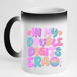 Retro In My Double Digits Era 11oz Black Color Changing Mug