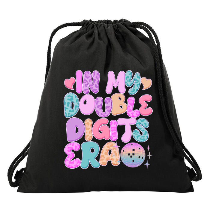 Retro In My Double Digits Era Drawstring Bag