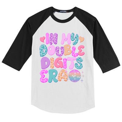Retro In My Double Digits Era Kids Colorblock Raglan Jersey