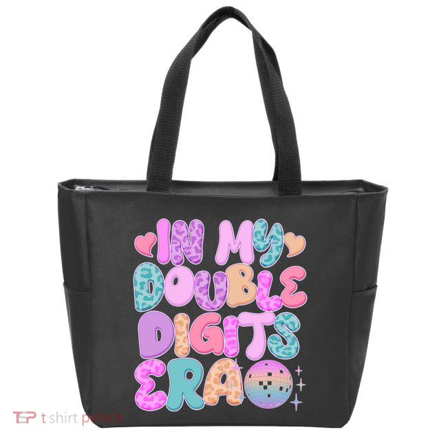 Retro In My Double Digits Era Zip Tote Bag
