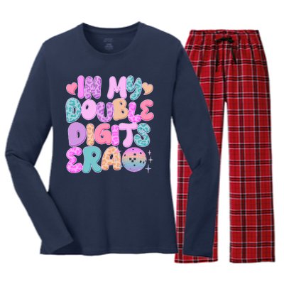 Retro In My Double Digits Era Women's Long Sleeve Flannel Pajama Set 