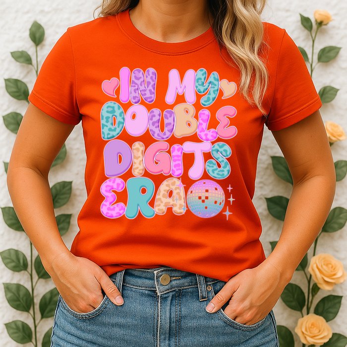 Retro In My Double Digits Era Womens T-Shirt