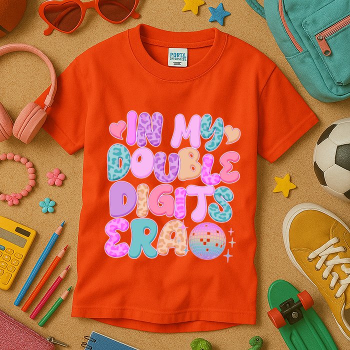 Retro In My Double Digits Era Kids T-Shirt