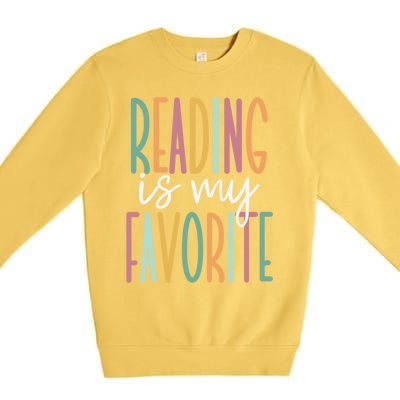 Reading Is My Favorite Gift Premium Crewneck Sweatshirt