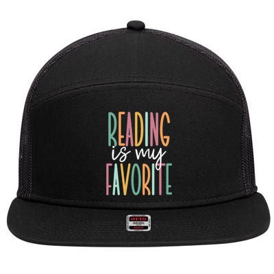 Reading Is My Favorite Gift 7 Panel Mesh Trucker Snapback Hat