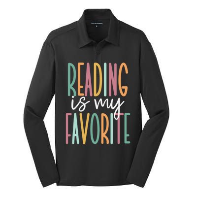 Reading Is My Favorite Gift Silk Touch Performance Long Sleeve Polo