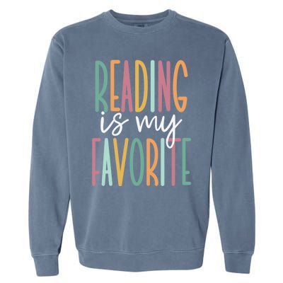 Reading Is My Favorite Gift Garment-Dyed Sweatshirt