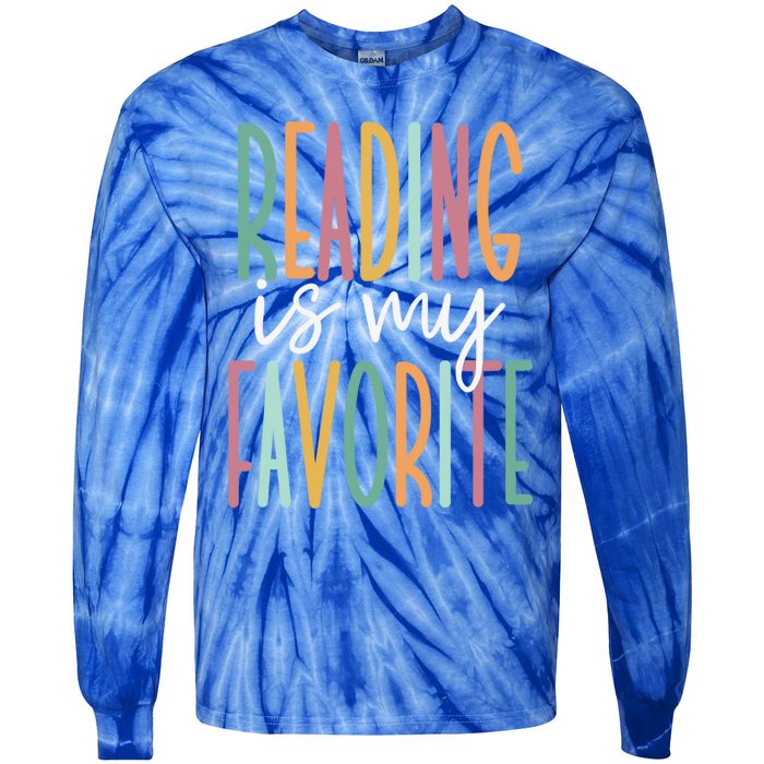 Reading Is My Favorite Gift Tie-Dye Long Sleeve Shirt