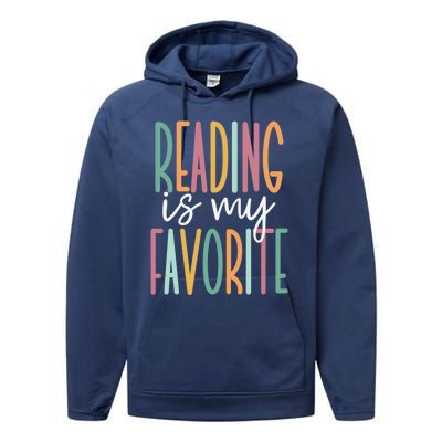 Reading Is My Favorite Gift Performance Fleece Hoodie