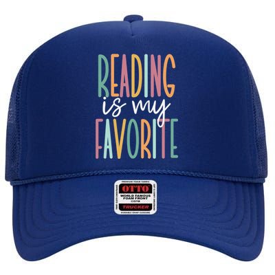 Reading Is My Favorite Gift High Crown Mesh Back Trucker Hat