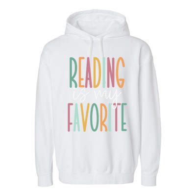 Reading Is My Favorite Gift Garment-Dyed Fleece Hoodie