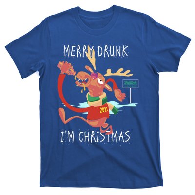 Reindeer Ing Merry Drunk IM Christmas Holiday Cheer Gift T-Shirt