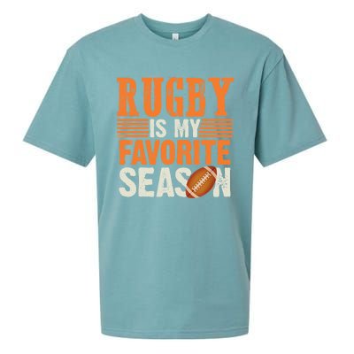 Rugby Is My Favorite Season Funny Rugby Sports Quote Sueded Cloud Jersey T-Shirt