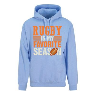 Rugby Is My Favorite Season Funny Rugby Sports Quote Unisex Surf Hoodie