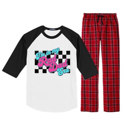 Retro In My Rad Dad Era Funny Dad Groovy Rad Dad Gift Raglan Sleeve Pajama Set