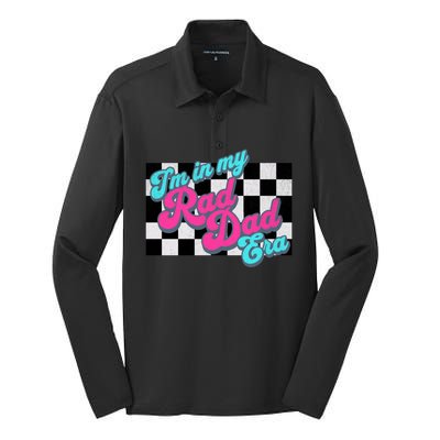 Retro In My Rad Dad Era Funny Dad Groovy Rad Dad Gift Silk Touch Performance Long Sleeve Polo