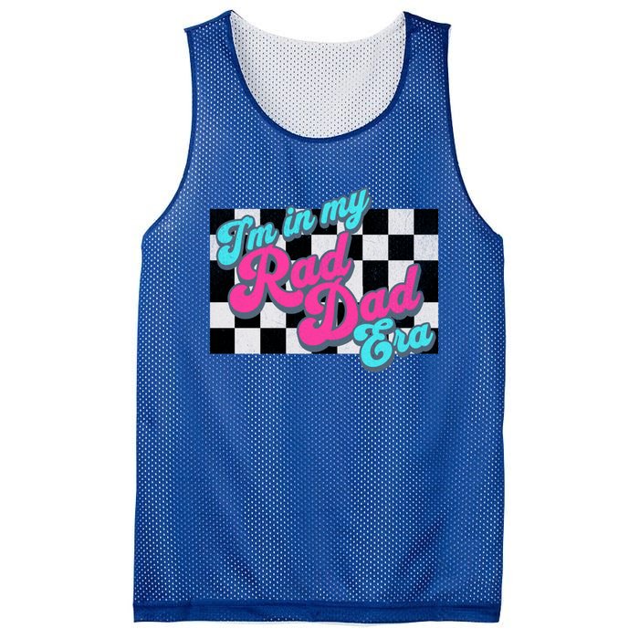 Retro In My Rad Dad Era Funny Dad Groovy Rad Dad Gift Mesh Reversible Basketball Jersey Tank