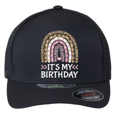 Rainbow It's My Birthday for Teens Girls Birthday Gift Flexfit Unipanel Trucker Cap