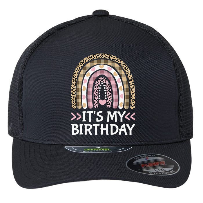 Rainbow It's My Birthday for Teens Girls Birthday Gift Flexfit Unipanel Trucker Cap