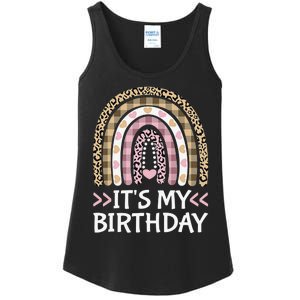 Rainbow It's My Birthday for Teens Girls Birthday Gift Ladies Essential Tank