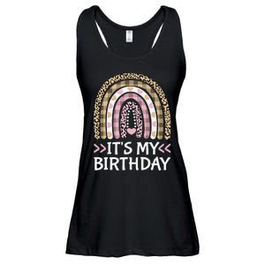 Rainbow It's My Birthday for Teens Girls Birthday Gift Ladies Essential Flowy Tank