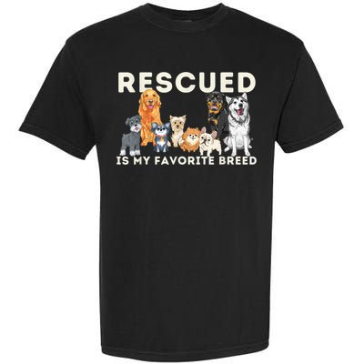 Rescued Is My Favorite Breed Animal Rescue Garment-Dyed Heavyweight T-Shirt