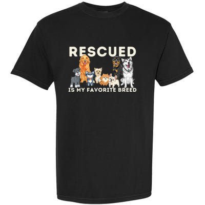 Rescued Is My Favorite Breed Animal Rescue Garment-Dyed Heavyweight T-Shirt