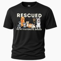 Rescued Is My Favorite Breed Animal Rescue Cooling Performance Crew T-Shirt