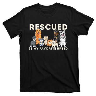 Rescued Is My Favorite Breed Animal Rescue T-Shirt