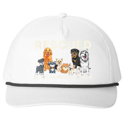 Rescued Is My Favorite Breed Animal Rescue Snapback Five-Panel Rope Hat