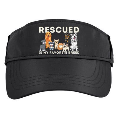 Rescued Is My Favorite Breed Animal Rescue Adult Drive Performance Visor