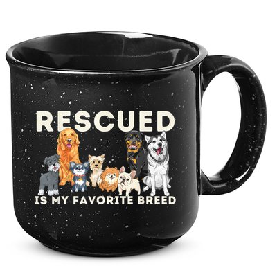 Rescued Is My Favorite Breed Animal Rescue 15oz Campfire Ceramic Mug