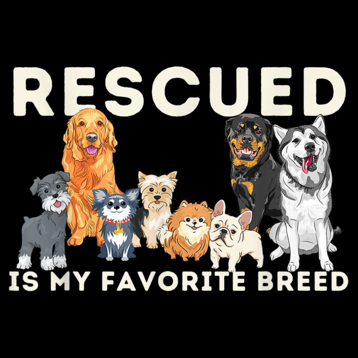 Rescued Is My Favorite Breed Animal Rescue Drawstring Bag