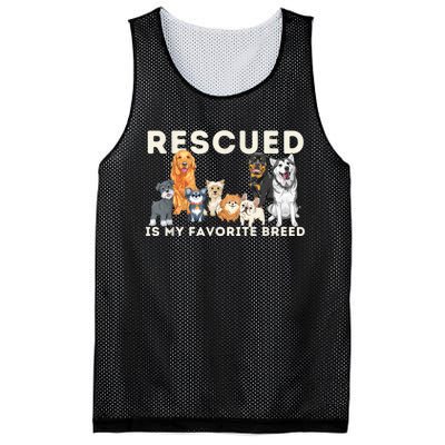 Rescued Is My Favorite Breed Animal Rescue Mesh Reversible Basketball Jersey Tank